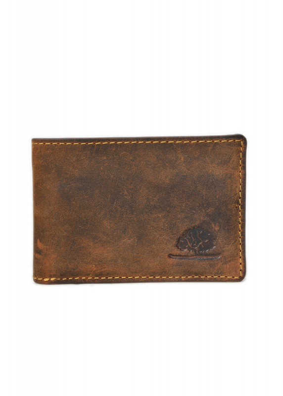 Vintage super mini 3er Karten Scheintasche flat Leder